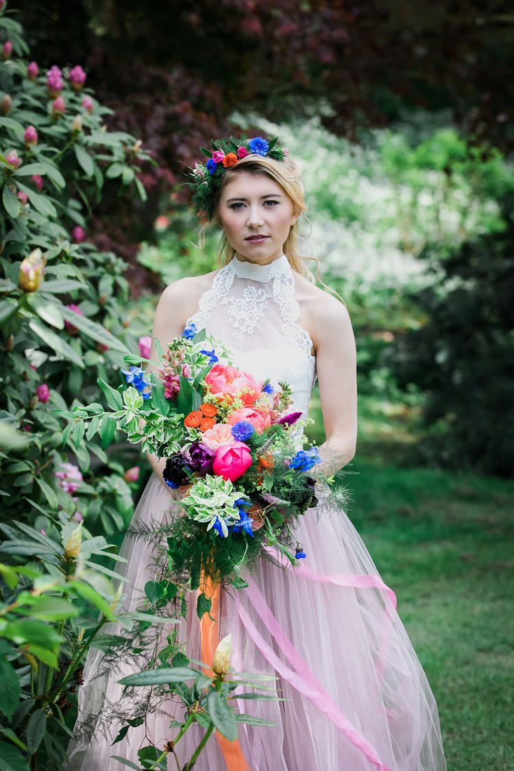 Her Heart Was A Secret Garden Wedding Ideas Woodland Colourful Spring Bluebells Flowers http://sarabeaumontphotography.com/