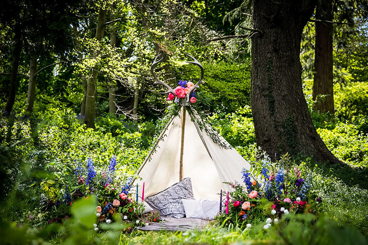 Her Heart Was A Secret Garden Wedding Ideas Woodland Colourful Spring Bluebells Flowers http://sarabeaumontphotography.com/