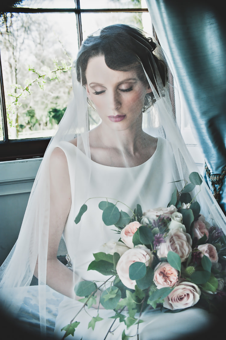 Veil Bride Bridal Blusher Accessory Thoroughly Modern Cecilia Atonement Glamorous 1940s Wedding Ideas http://ikonworks.co.uk/
