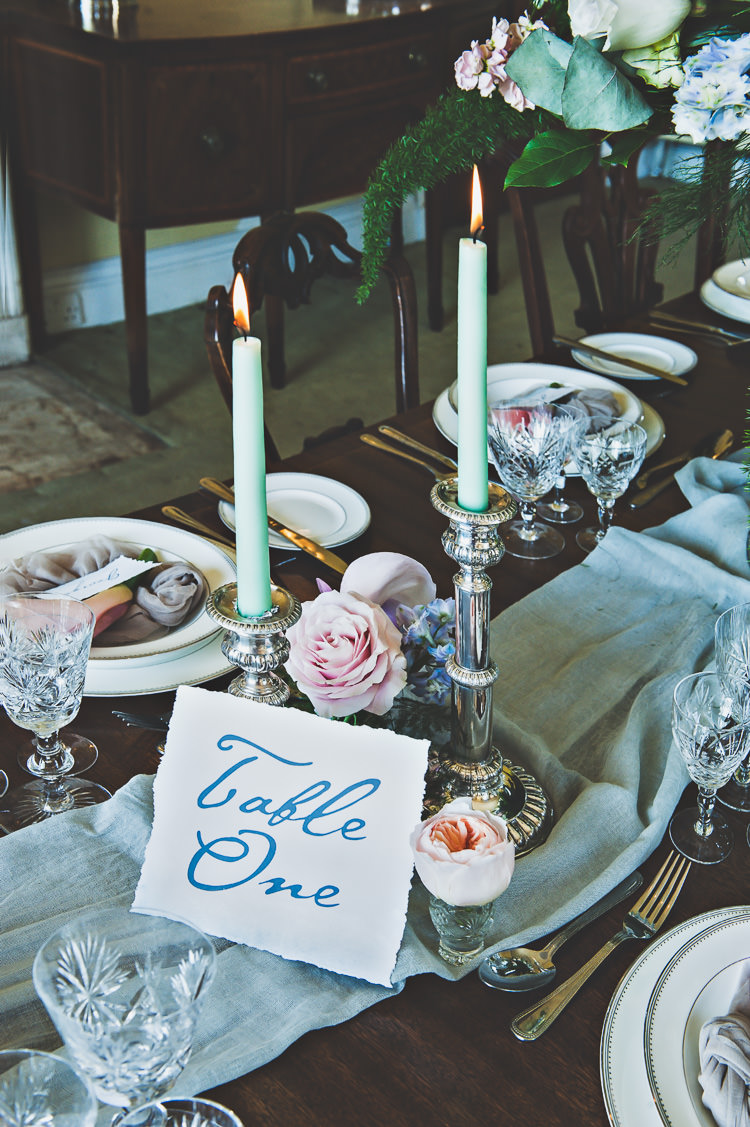 Candlesticks Silk Table Runner Table Name Thoroughly Modern Cecilia Atonement Glamorous 1940s Wedding Ideas http://ikonworks.co.uk/