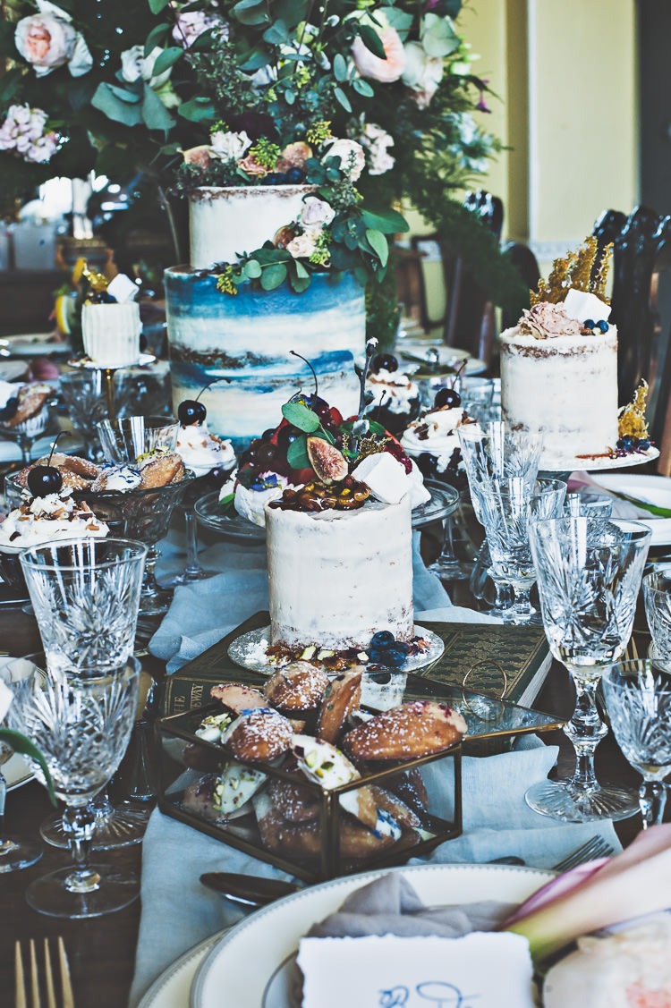 Cake Table Dessert Decadent Luxe Thoroughly Modern Cecilia Atonement Glamorous 1940s Wedding Ideas http://ikonworks.co.uk/