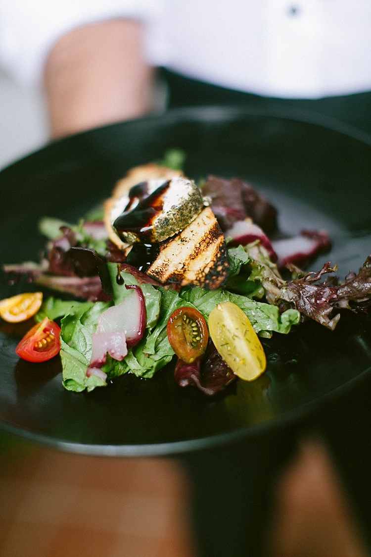 Plate Food Salad Starter Wedding Breakfast Meal Modern Elegance Marble Greenery Gold Wedding Ideas http://www.jettwalkerphotography.com/
