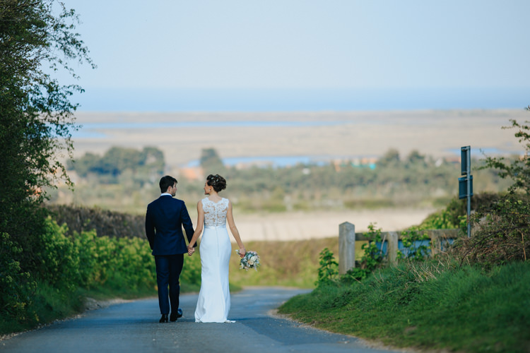 Bride Bridal Suzanne Neville Dress Gown Lace V Neck Suit Supply Groom Beautifully Serene Beachside Barn Wedding https://joshuapatrickphotography.com/