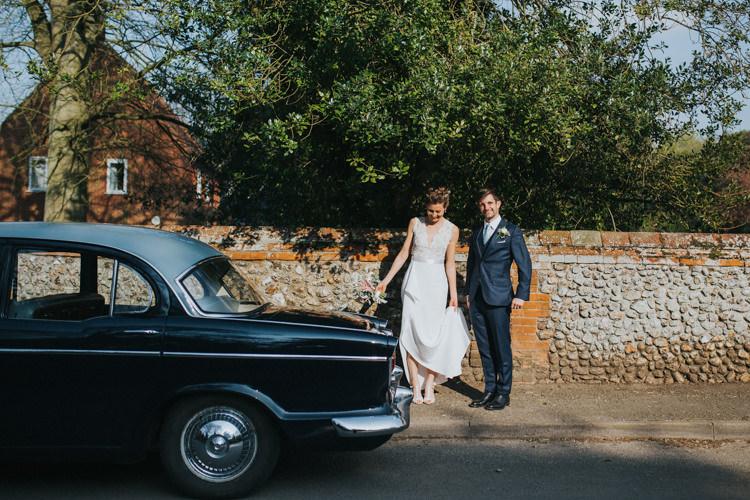 Bride Bridal Suzanne Neville Dress Gown Lace V Neck Suit Supply Groom Beautifully Serene Beachside Barn Wedding https://joshuapatrickphotography.com/