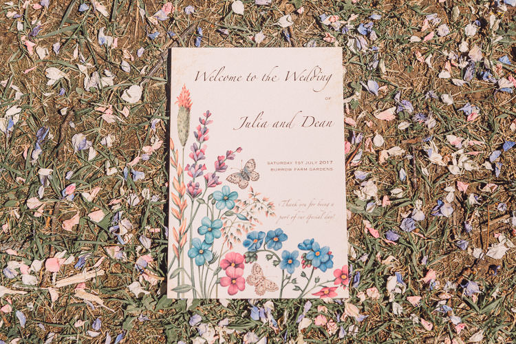 Invitation Floral Wildflower Relaxed Outdoor Marquee Farm Wedding http://www.jenniferjanephotography.co.uk/
