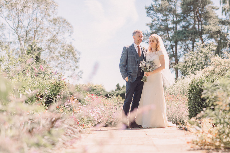 Kate Walker Bride Bridal Dress Gown Veil Moss Bros Groom Tweed Three Piece Waistcoat Relaxed Outdoor Marquee Farm Wedding http://www.jenniferjanephotography.co.uk/