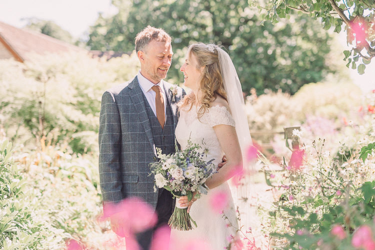 Kate Walker Bride Bridal Dress Gown Veil Moss Bros Groom Tweed Three Piece Waistcoat Relaxed Outdoor Marquee Farm Wedding http://www.jenniferjanephotography.co.uk/