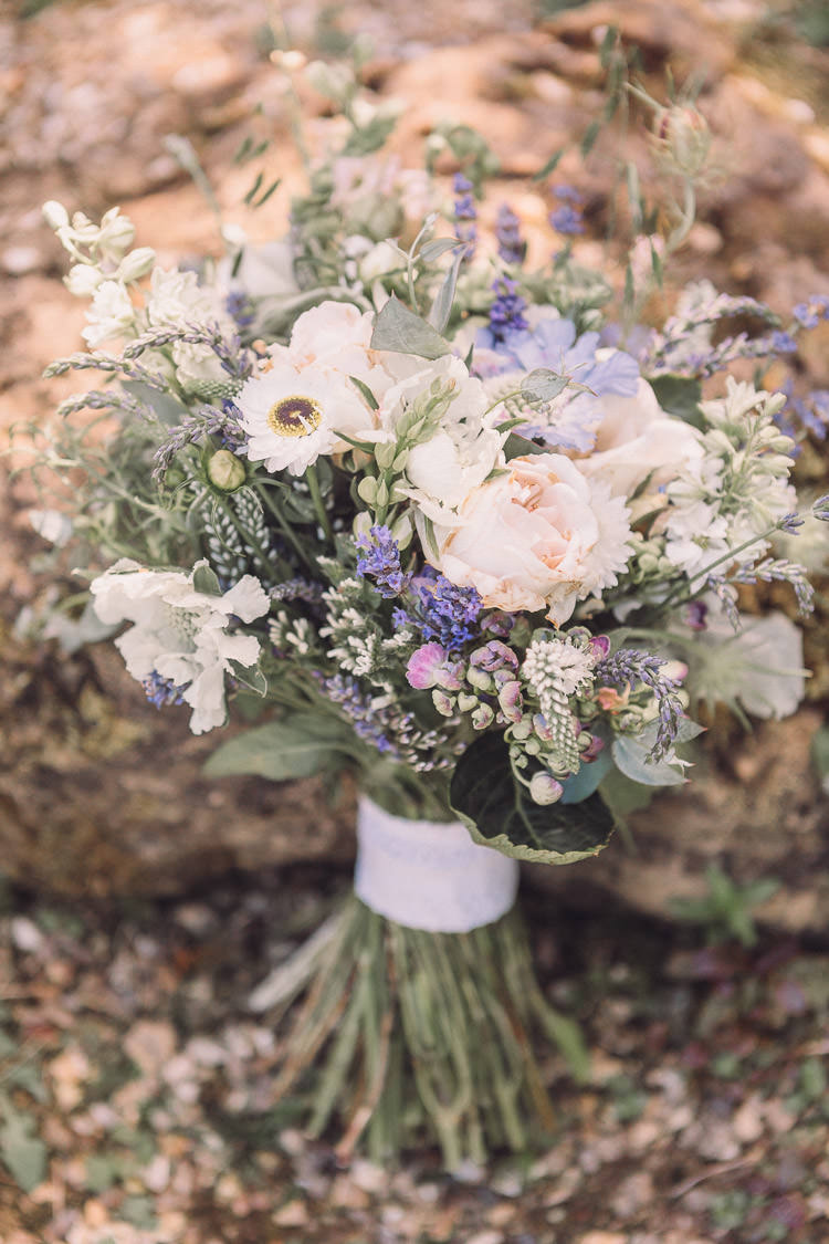 Bride Bridal Bouquet Wildflower Lavender Blousy Foliage Relaxed Outdoor Marquee Farm Wedding http://www.jenniferjanephotography.co.uk/