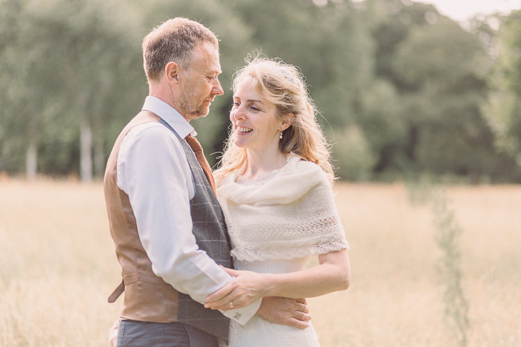 Kate Walker Bride Bridal Dress Gown Veil Moss Bros Groom Tweed Three Piece Waistcoat Woollen Shrug Relaxed Outdoor Marquee Farm Wedding http://www.jenniferjanephotography.co.uk/