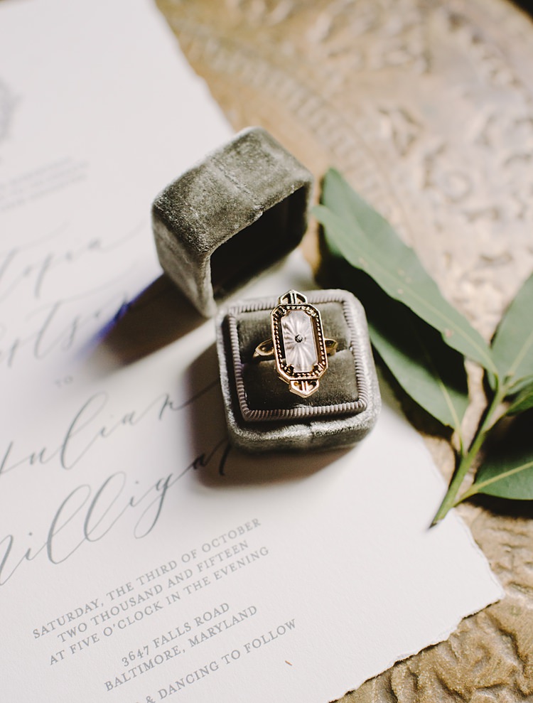 Ring Box Moody Edwardian Winter Wedding Inspiration http://landmhewitt.com/