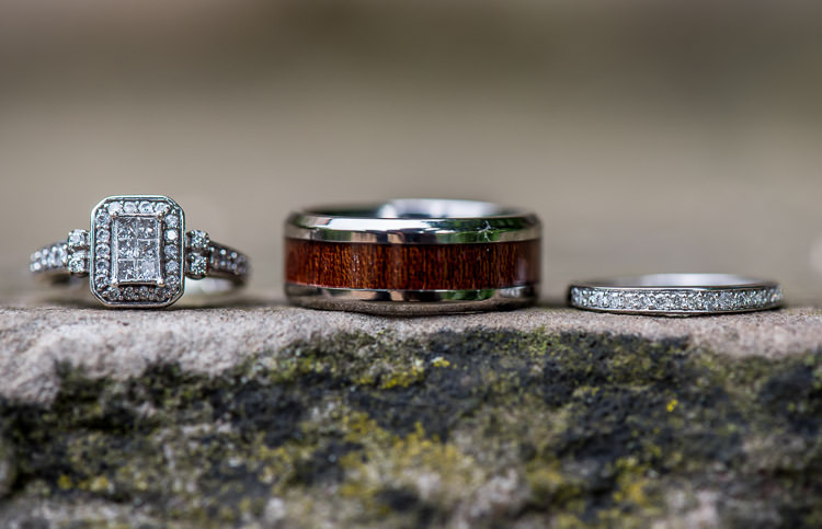 Rings Diamond Engagement Halo Wooden Band Quirky Natural Outdoor Festival Wedding http://lighteningphotography.co.uk/