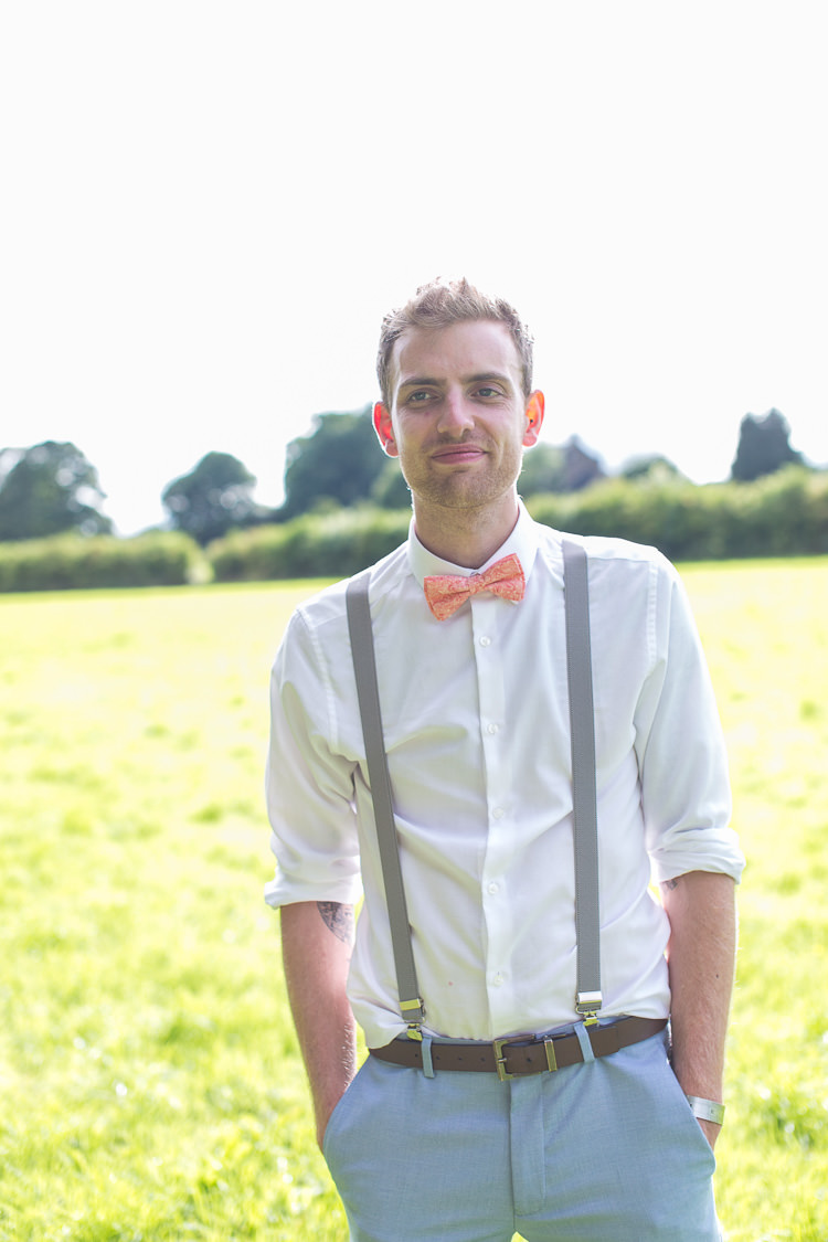 Groom Fashion Suit Pink Bow Tie Braces White shirt http://www.natashacadman.com/