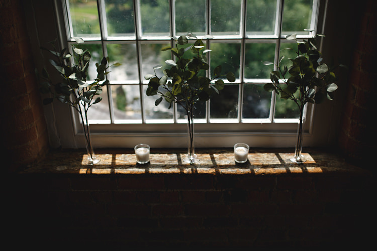 Foliage Vases Decor Industrial Rose Gold Dove Grey Greenery Wedding http://hbaphotography.com/
