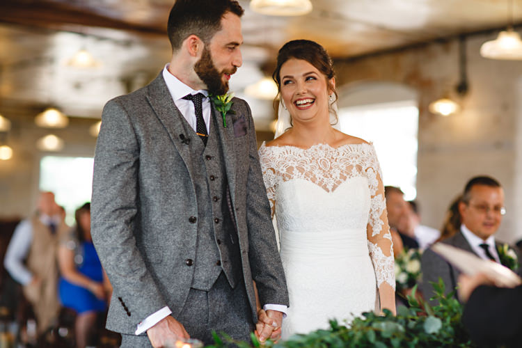 Industrial Rose Gold Dove Grey Greenery Wedding http://hbaphotography.com/