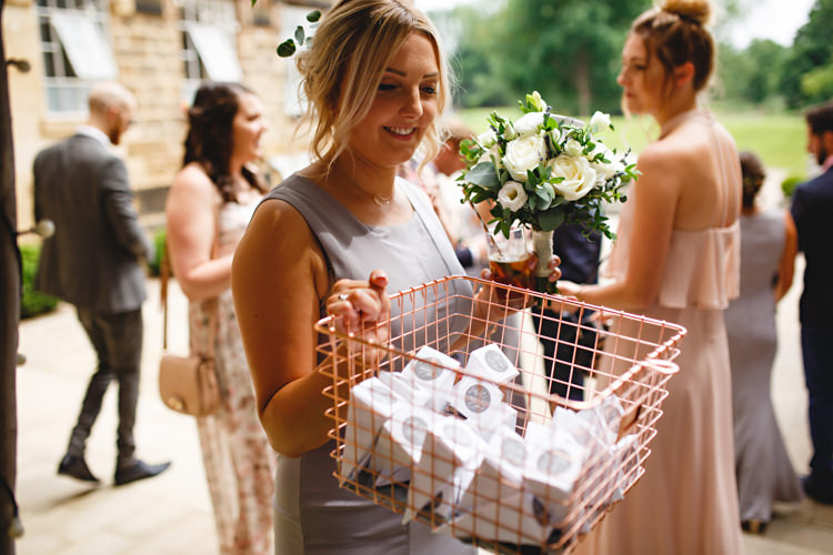 Wire Basket Confetti Industrial Rose Gold Dove Grey Greenery Wedding http://hbaphotography.com/