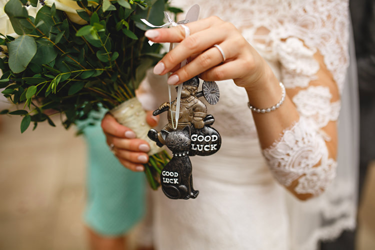 Good Luck Charms Bride Industrial Rose Gold Dove Grey Greenery Wedding http://hbaphotography.com/