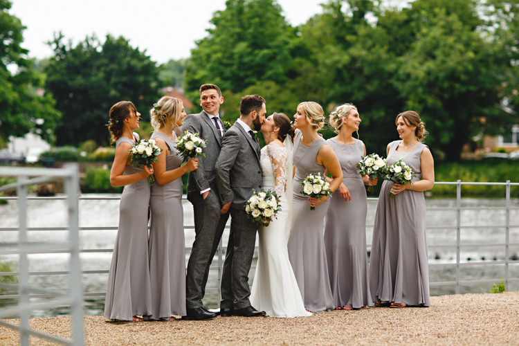 Industrial Rose Gold Dove Grey Greenery Wedding http://hbaphotography.com/