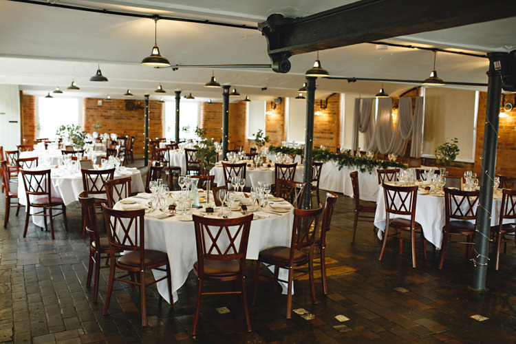 The West Mill Derbyshire Industrial Rose Gold Dove Grey Greenery Wedding http://hbaphotography.com/