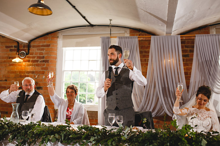 Industrial Rose Gold Dove Grey Greenery Wedding http://hbaphotography.com/
