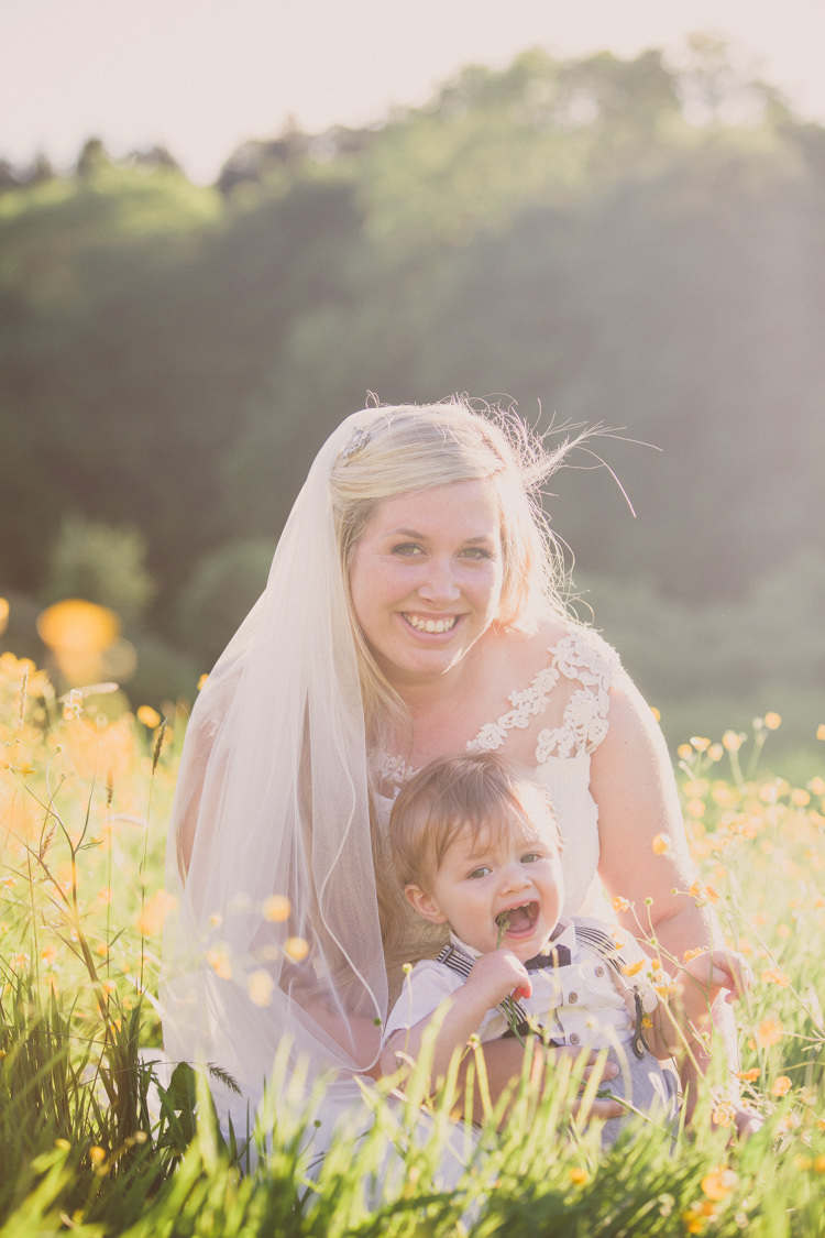 Bride Son Page Boy Baby Woodland Farm Camp Wedding http://emmastonerweddings.com/