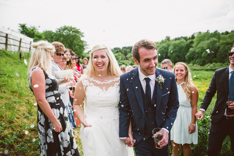 Confetti Throw Woodland Farm Camp Wedding http://emmastonerweddings.com/