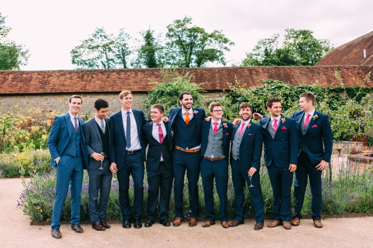 Groom Groomsmen Suits Colourful Mexican Garden Wedding http://jennifersmithphotography.co.uk/