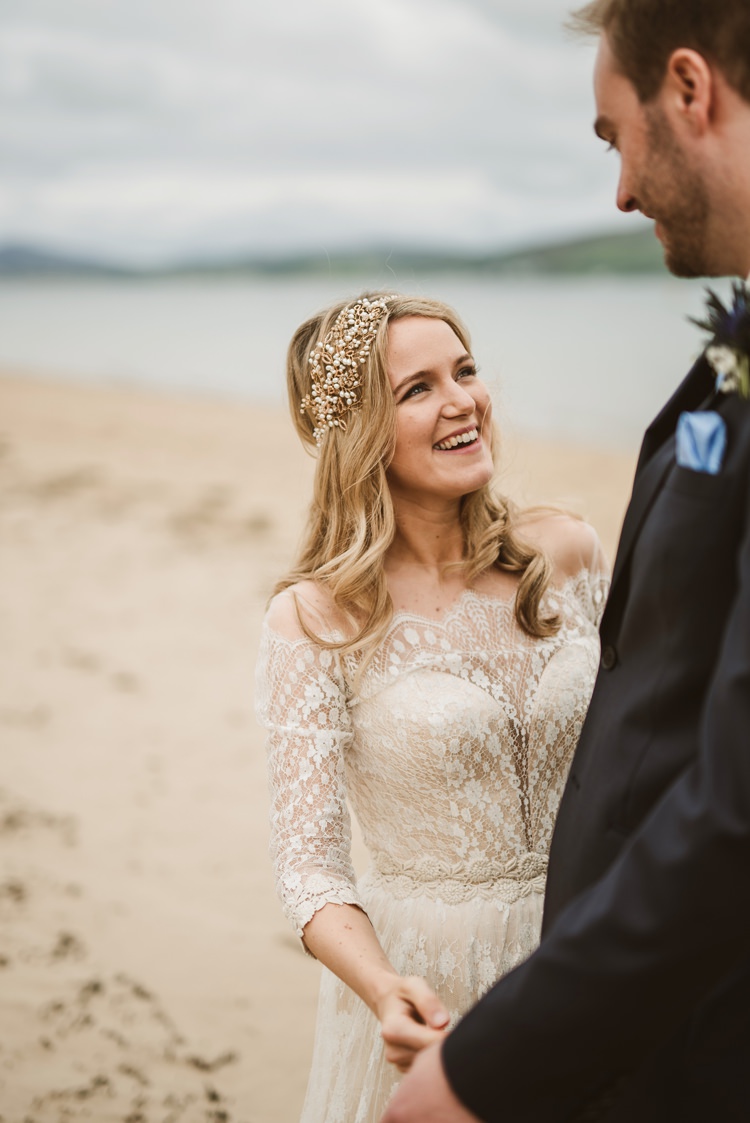 Hair Bride Bridal Waves Mid Style Accessory Homely Ethereal Intimate Country House Wedding https://www.photosligo.com/