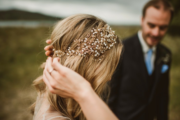 Hair Accessory Bride Bridal Style Homely Ethereal Intimate Country House Wedding https://www.photosligo.com/