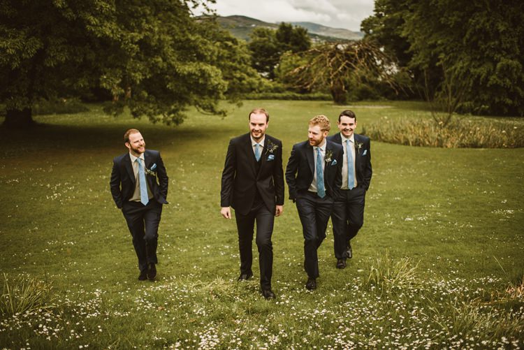 Navy Suit Groom Groomsmen Homely Ethereal Intimate Country House Wedding https://www.photosligo.com/