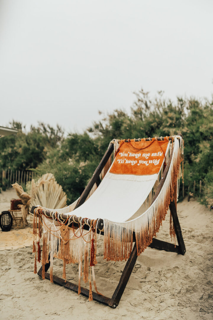 Wedding Chair Decor Giant Deckchair Rebecca Carpenter Photography