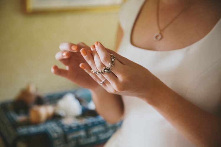 Peach Nails Bride Bridal DIY Pretty Pastel Tipi Wales Wedding http://www.mckinley-rodgers.co.uk/