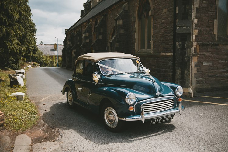Classic Car Transport DIY Pretty Pastel Tipi Wales Wedding http://www.mckinley-rodgers.co.uk/