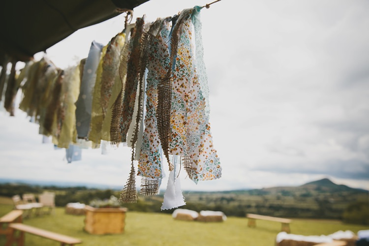 Rag Bunting DIY Pretty Pastel Tipi Wales Wedding http://www.mckinley-rodgers.co.uk/