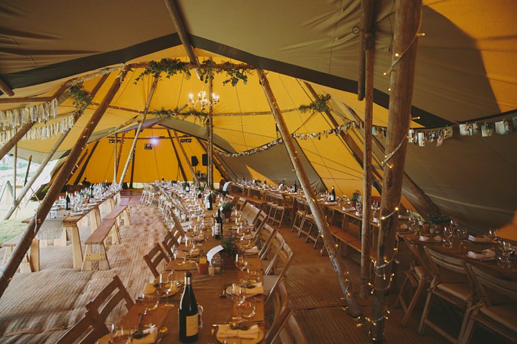 Fairy Lights Decor DIY Pretty Pastel Tipi Wales Wedding http://www.mckinley-rodgers.co.uk/