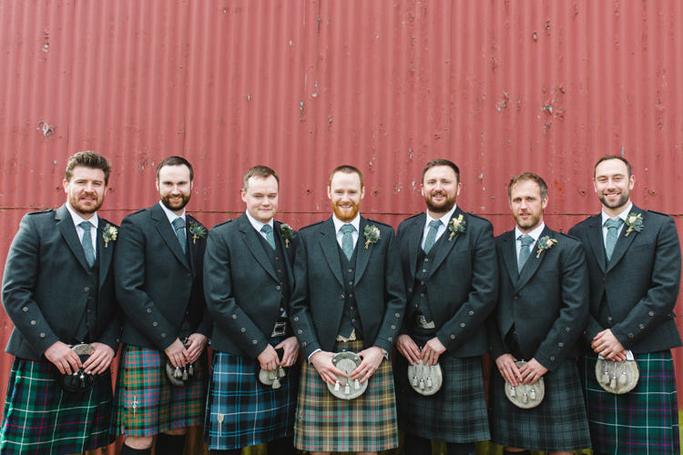 Kilts Groom Groomsmen Tartan The Prettiest Spring Barn Pastels Wedding https://www.thegibsonsphotography.co.uk/