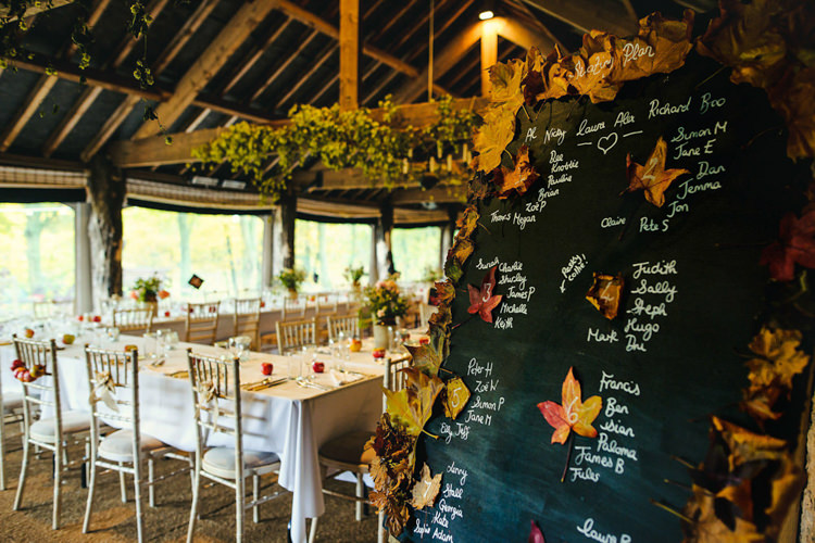 Autumn Inspiration Turning Fall Leaves Table Plan Seating Chart Orange Red http://jareklepak.com/