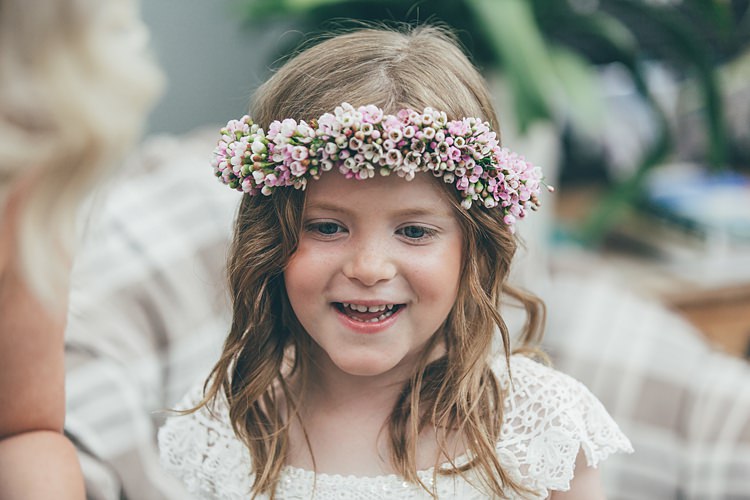 Wac Flower Crown Girl Bridesmaid Beautiful Floral Bohemian Garden Wedding http://rachellambertphotography.co.uk/
