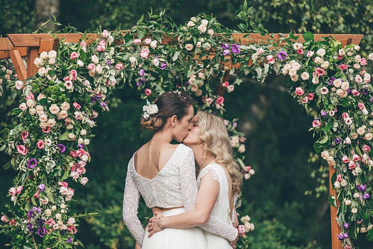 Flower Arch Backdrop Ceremony Decor Beautiful Floral Bohemian Garden Wedding http://rachellambertphotography.co.uk/