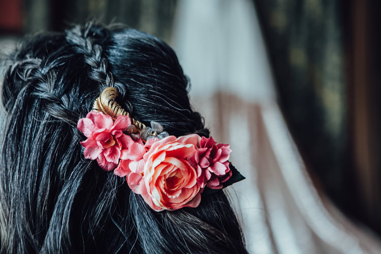 Silk Hair Flowers Bride Bridal Accessory Festoons Gold Sequin City Party Wedding http://septemberpictures.com/