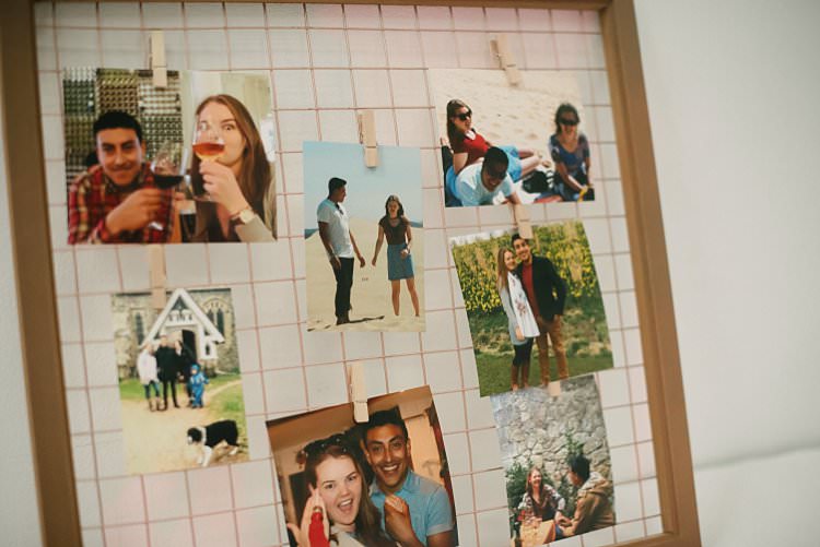 Photo Peg Board Copper Wire Mesh Peg Crafty Pretty Pastel Budget Wedding http://lilysawyer.com/