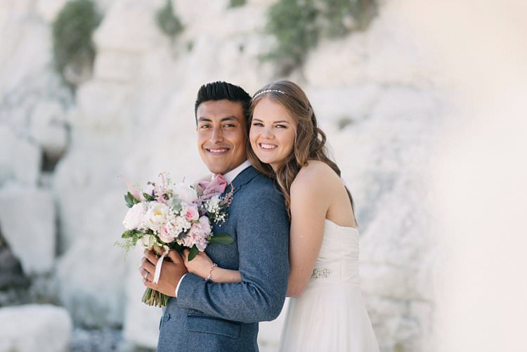 Bride Bridal Hairpiece Headpiece Cathedral Veil Davids Bridal Blush Pink Peony Rose Thistle Stocks Ted Baker Zara Groom Wool Jacket Pink Bow Tie Crafty Pretty Pastel Budget Wedding http://lilysawyer.com/