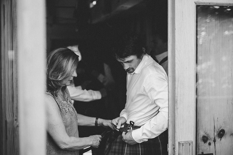 Groomsmen Kilt Getting Ready Whimsical Woods Wedding Barn Ohio http://www.connectionphotoblog.com/