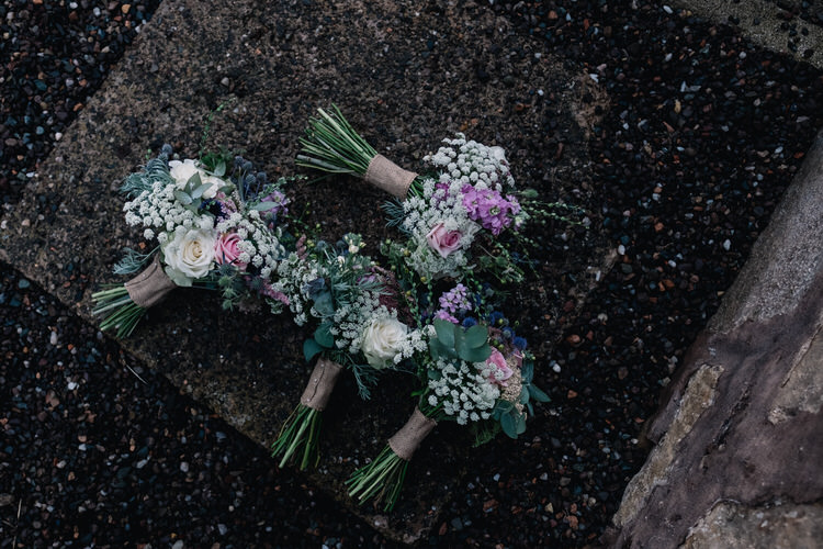 Bouquets Flowers Twinkling Rustic DIY Barn Wedding https://www.harperscottphoto.com/