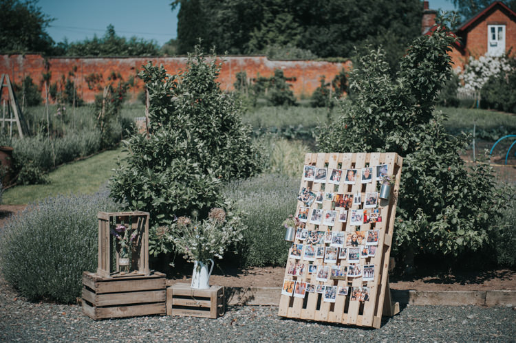 Pallet Sign Decor Crates Photos Flowers Herbs Flowers Home Made Walled Garden Wedding https://www.rosiekelly.co.uk/