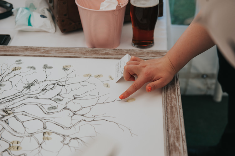 Finger Print Tree Guest Book Herbs Flowers Home Made Walled Garden Wedding https://www.rosiekelly.co.uk/