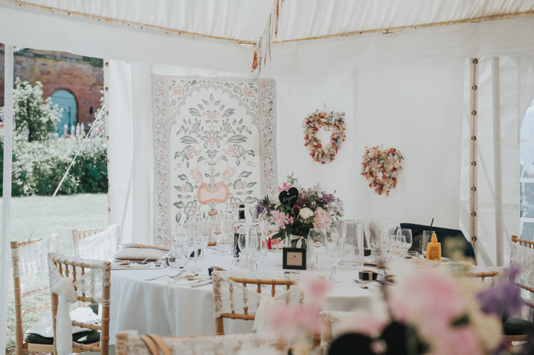 Marquee Decor Herbs Flowers Home Made Walled Garden Wedding https://www.rosiekelly.co.uk/