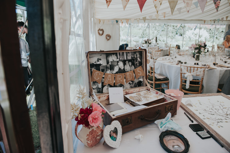 Card Suitcase Herbs Flowers Home Made Walled Garden Wedding https://www.rosiekelly.co.uk/