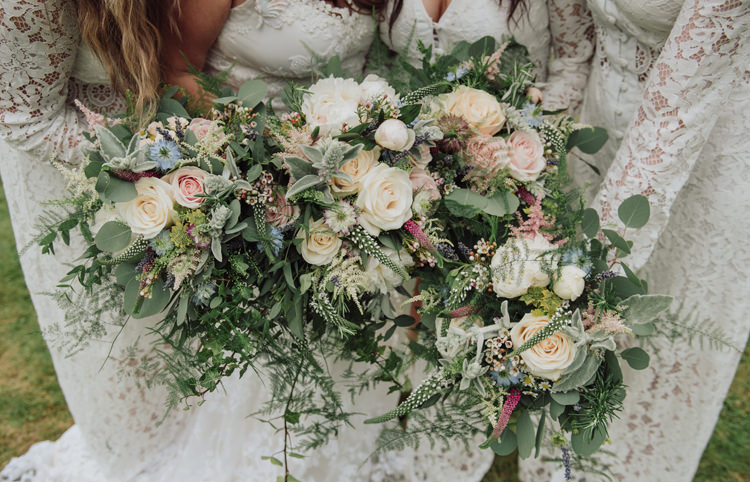 Bouquets Flowers Greenery Foliage Rose Peony Bride Bridal Bridesmaids Enchanting Ancient Forest Wedding http://donnamurrayphotography.com/