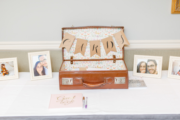 Card Suitcase Romantic Rustic Blush Pink Wedding http://whitestagweddings.com/