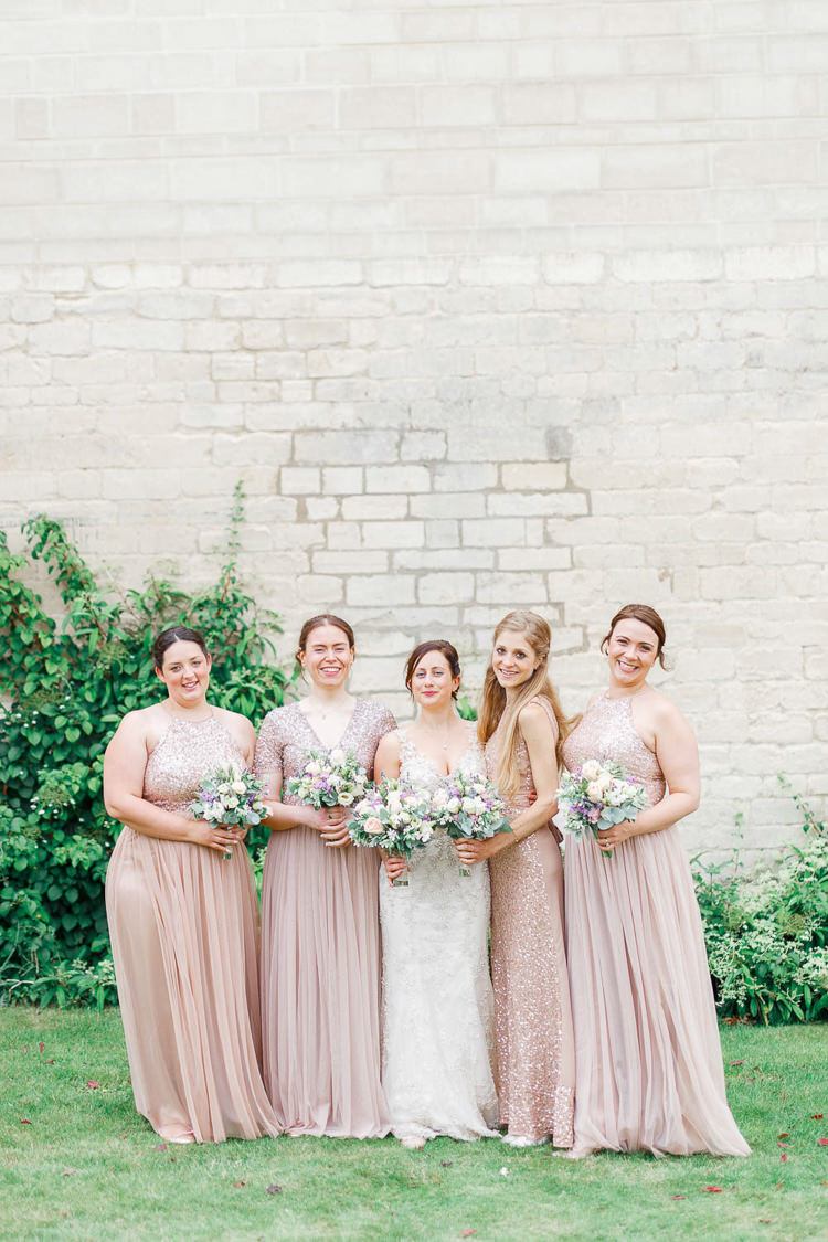 Long Bridesmaid Dresses Maxi Sequin Romantic Rustic Blush Pink Wedding http://whitestagweddings.com/